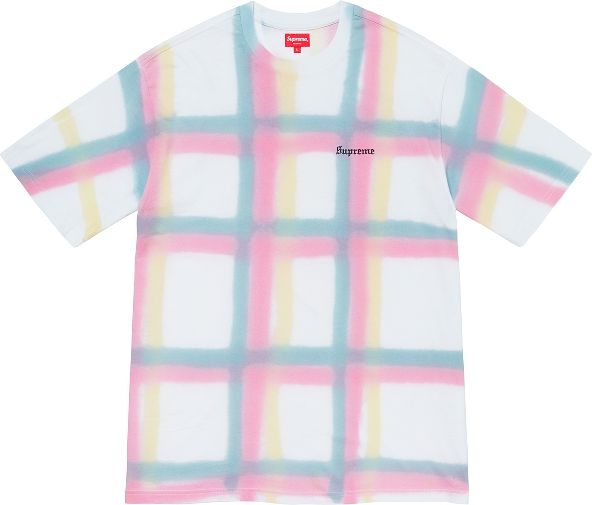 Sprayed Plaid S/S Top view 2